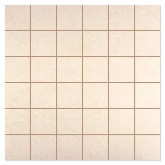 Marmor Mosaik Klinker <strong>Mantua</strong>  Beige-Marfil Matt 30x30 (5x5) cm